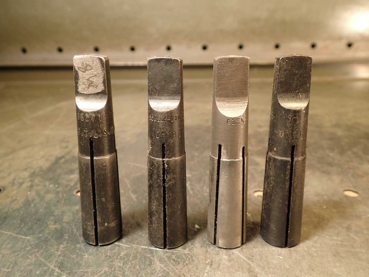 4 Piece Lot Morse Taper #2 Tap Collets 1/4", 1/2", 9/16", 1/8" Pipe MT2 2MT - HOLEMAKING TOOLS