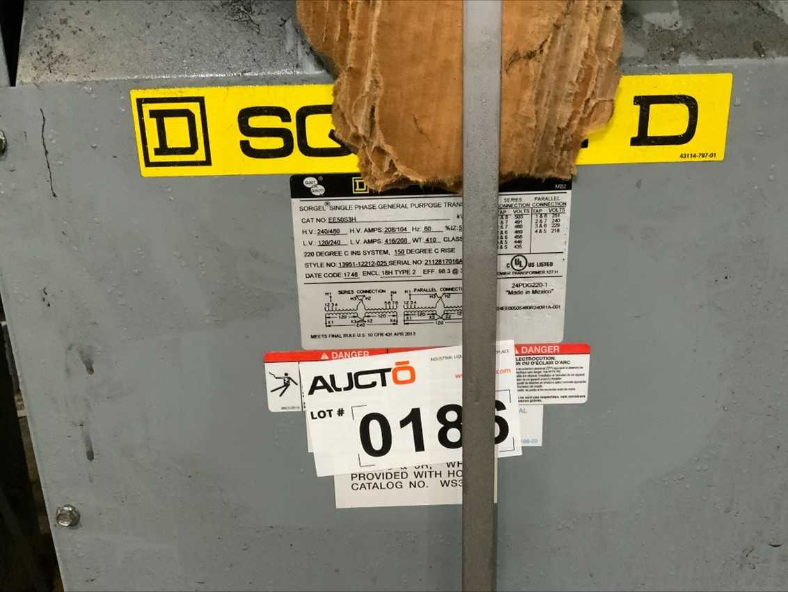 Square D Pad Mounted Transformer - CONTROL TRANSFORMERS