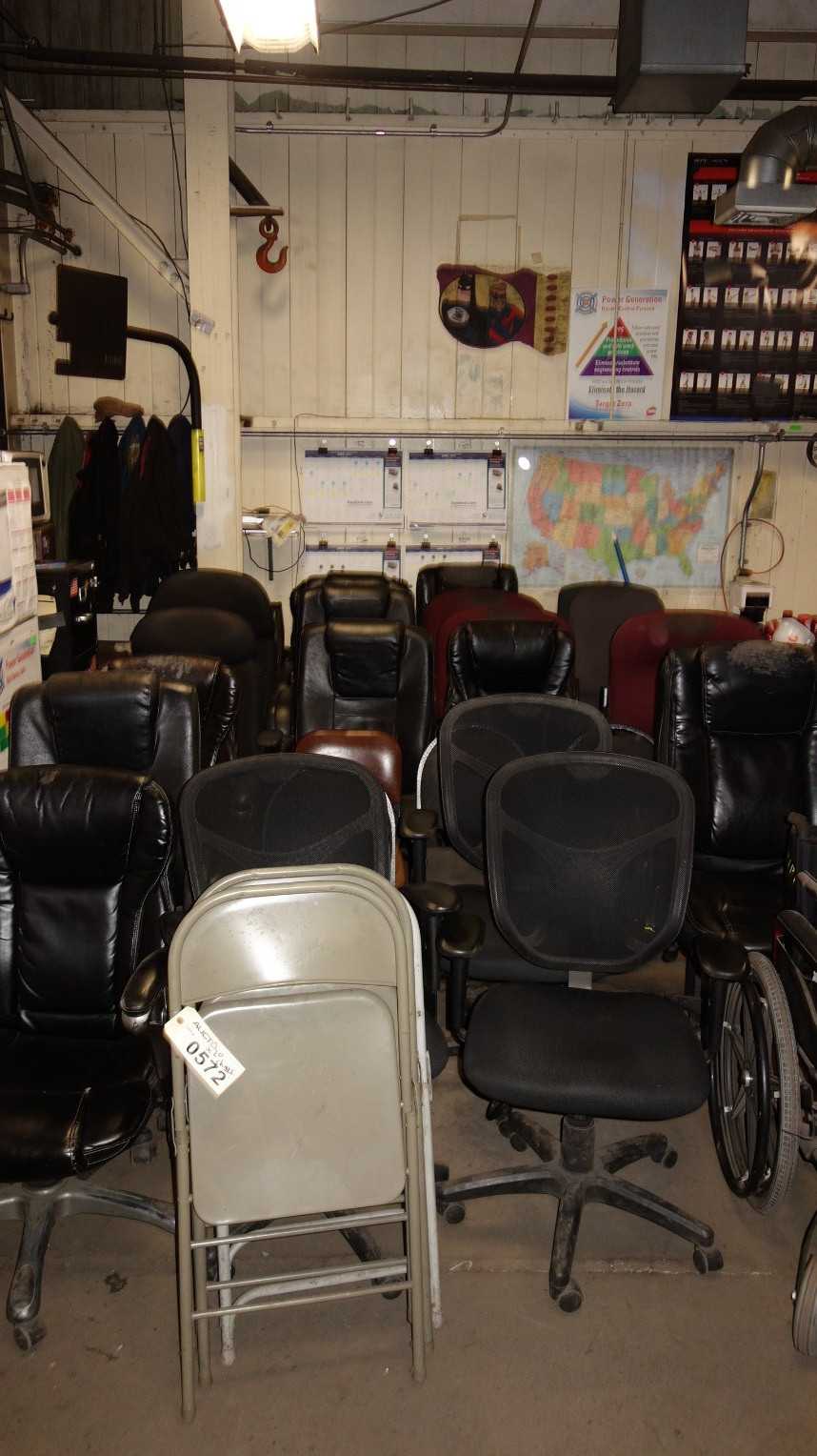 ASSORTED LOT OF OFFICE CHAIRS - PLANT & FACILITY