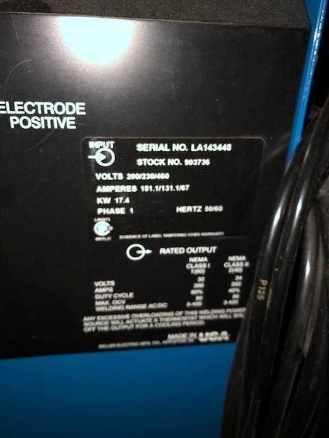 Miller Syncrowave 350 LX TIG Welder - WELDING EQUIPMENT