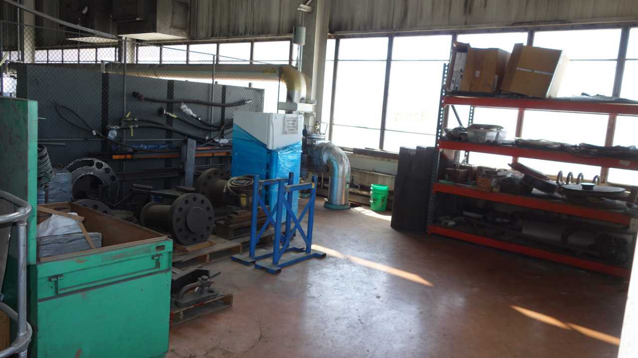 CONTENTS OF CAGE - RIGGING EQUIPMENT, CABINETS, RACK - TOOL STORAGE