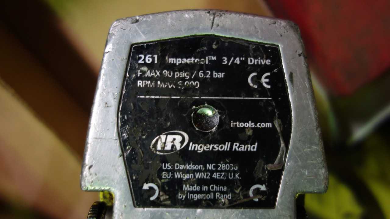 INGERSOLL RAND 261 IMPACTOOL 3/4IN PNEUMATIC IMPACT WRENCH - PNEUMATIC POWER TOOL