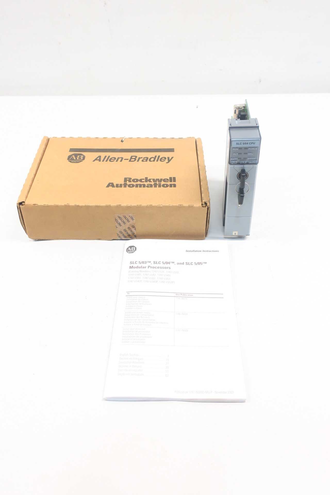 ALLEN BRADLEY 1747-L542 SLC 500 PROCESSOR UNIT - AUTOMATION & CONTROLS