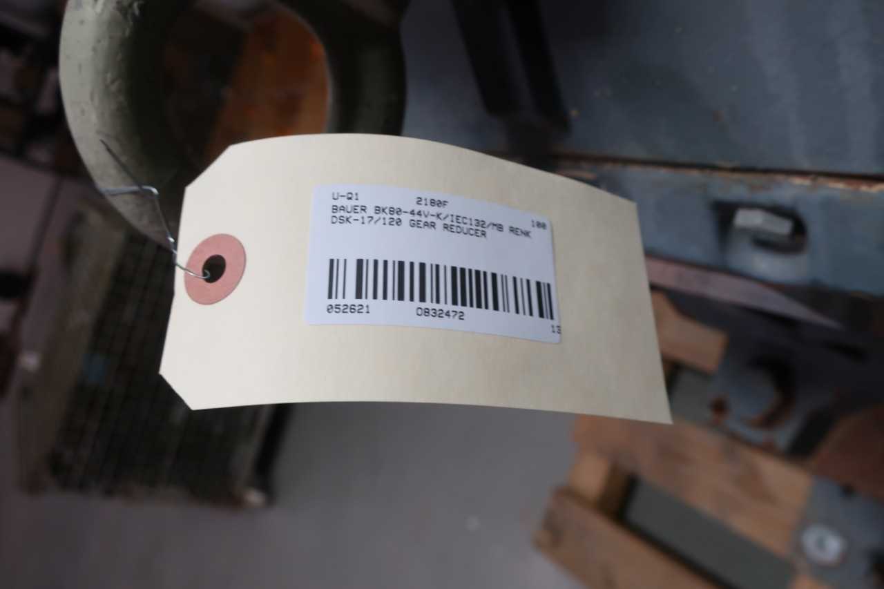 BAUER BK80-44V-K/IEC132/MB RENK DSK-17/120 GEAR REDUCER - GEAR REDUCERS
