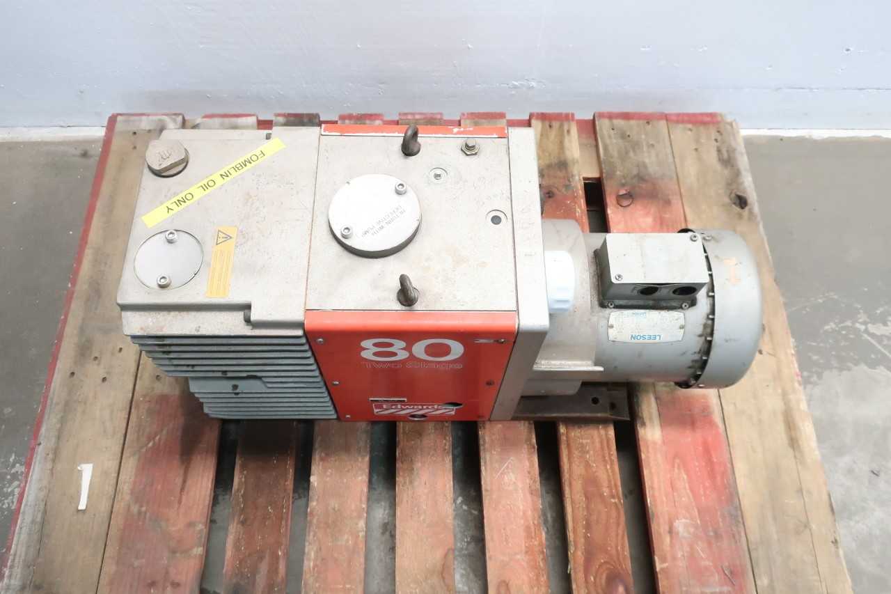 EDWARDS E2M80 ROTARY VANE 3HP 460V-AC VACUUM PUMP - VACUUM PUMP