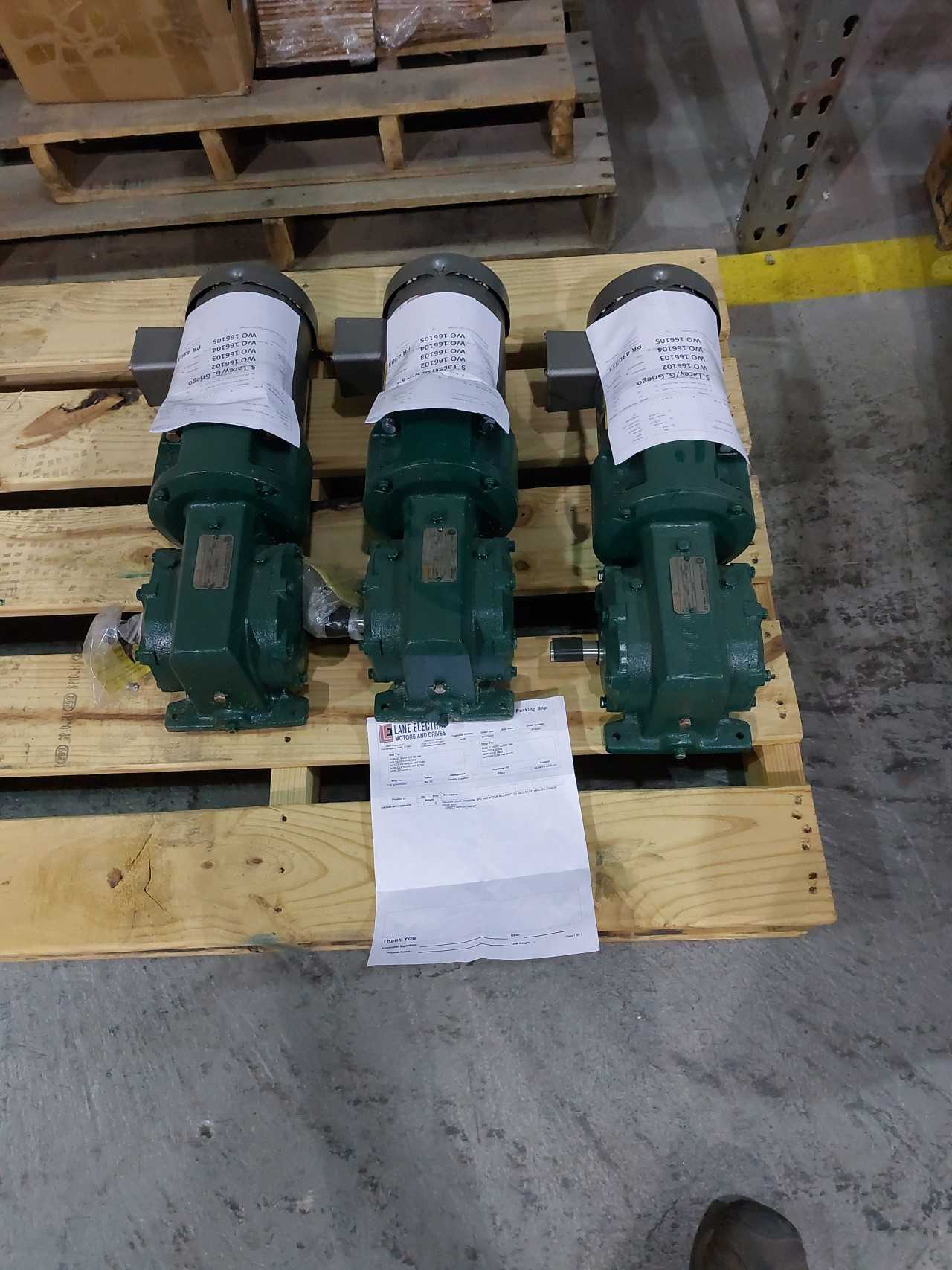 Lot Of 3 Baldor 0.25Hp Gearboxes - MISCELLANEOUS