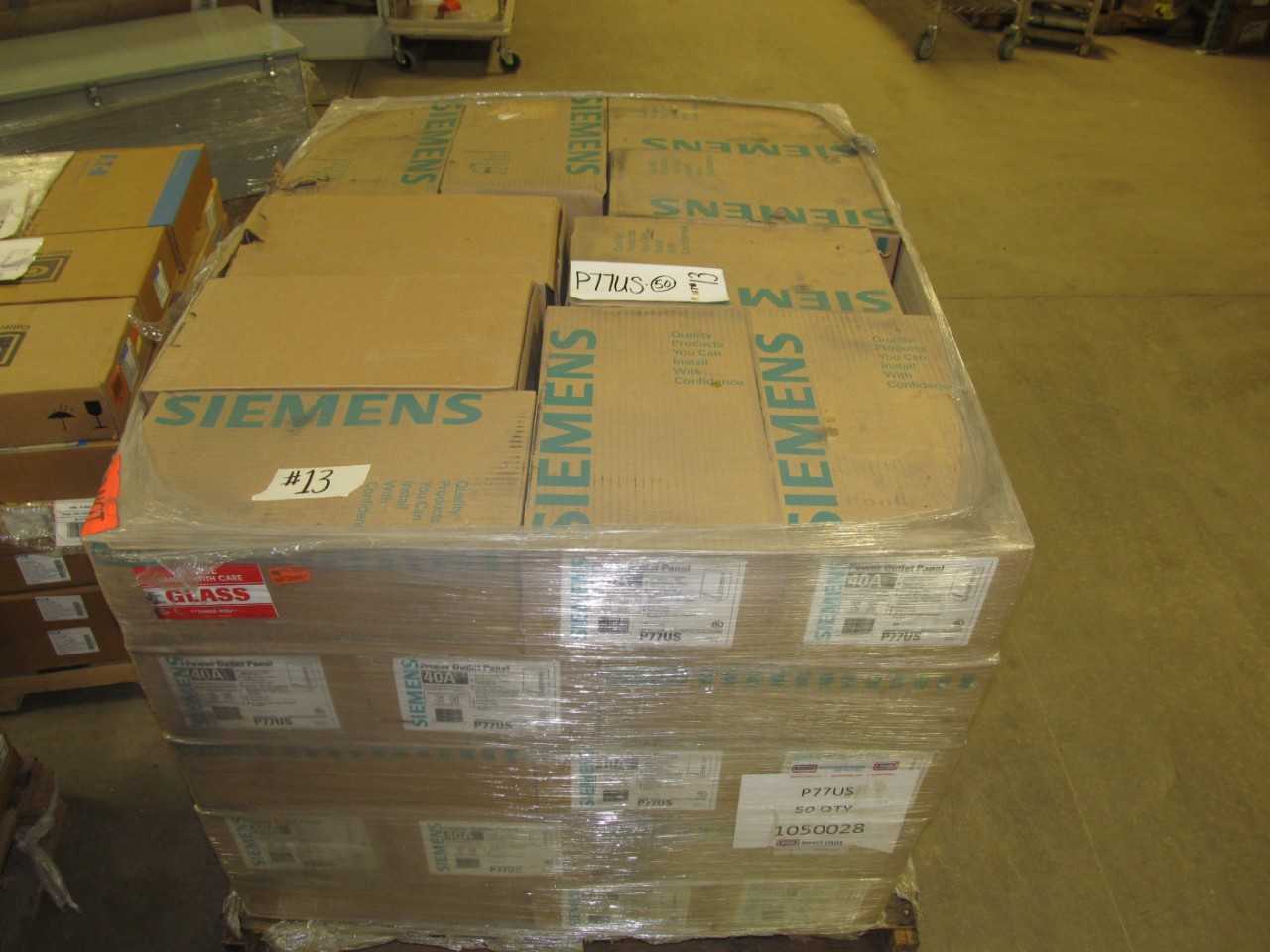 Lot of Siemens P77US Power Outlet Panels - ELECTRICAL COMPONENTS