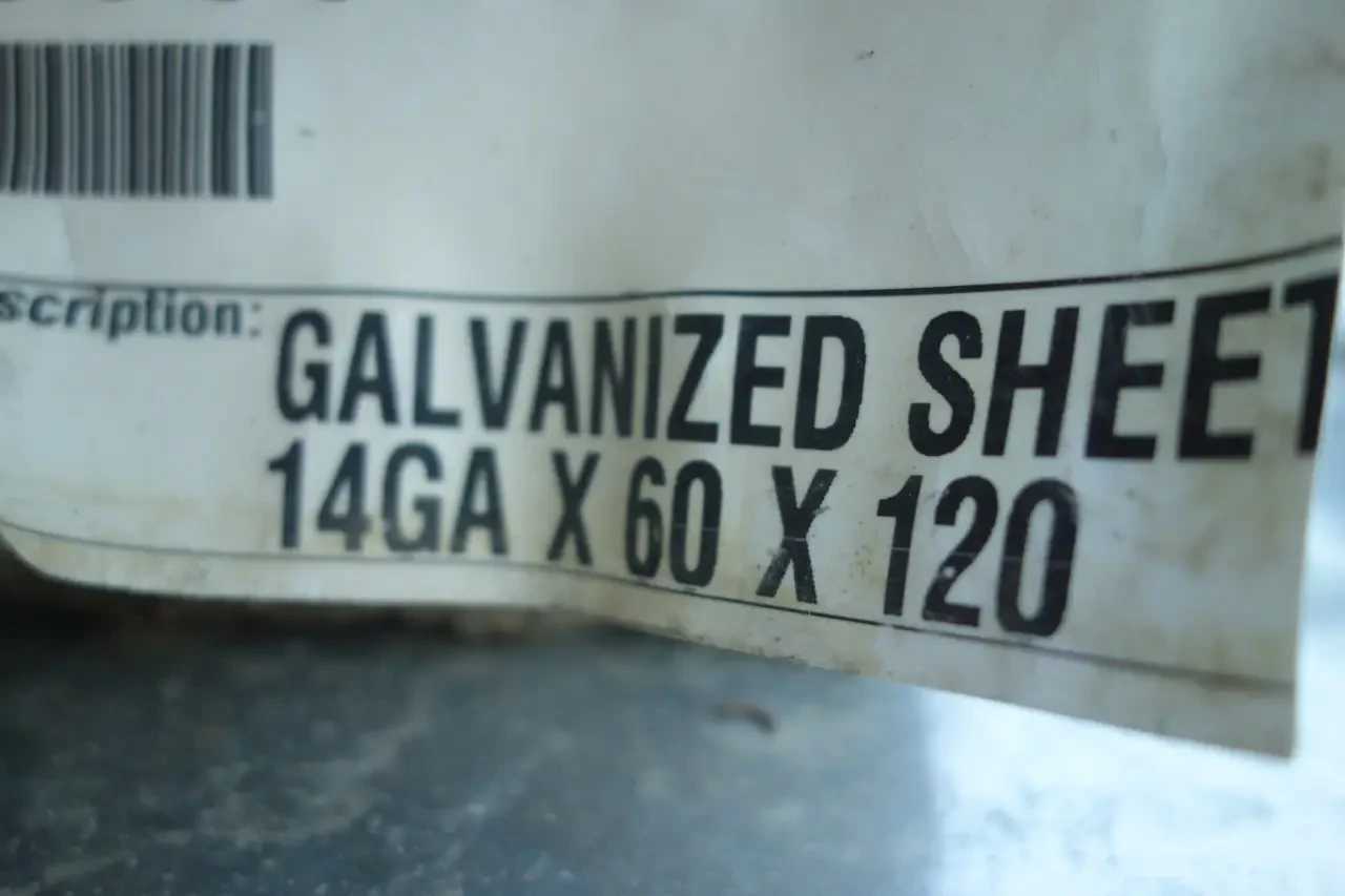 LOT OF A36 GALVANIZED CARBON STEEL PLATE