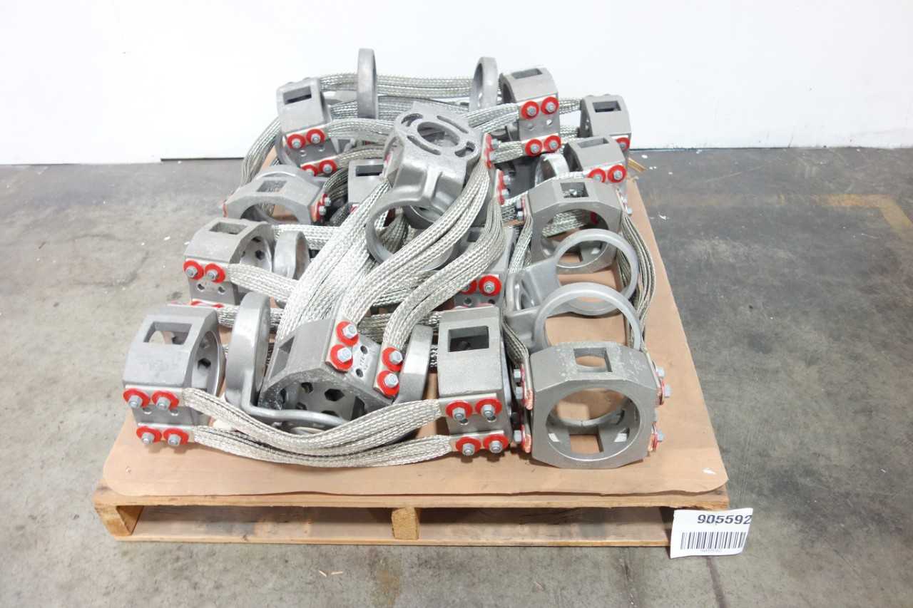 LOT OF TYCO GROUND STIRRUP CONNECTOR ASSEMBLIES - ELECTRIC POWER TOOLS