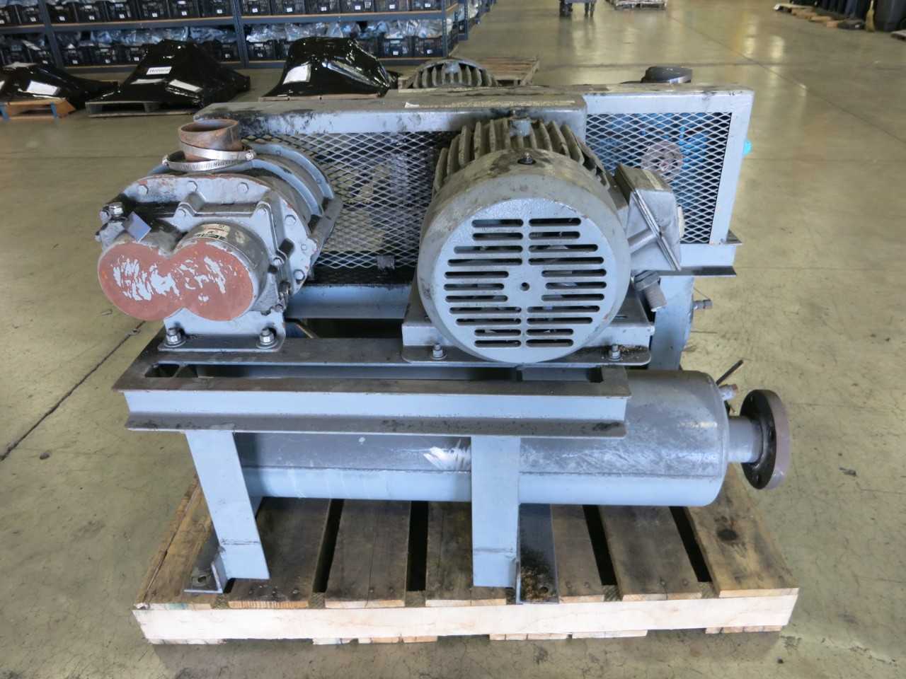 LOT OF 2 TUTHILL 4007-21L2 ROTARY POSITIVE DISPLACEMENT BLOWER 10HP 230/460V-AC - ELECTRIC MOTORS