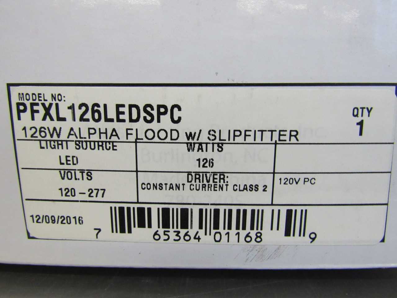 Atlas PFXL126LEDSPC Lighting Fixture Floodlight 120-277VAC 126 Watts - LIGHTING