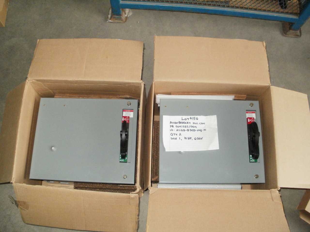 ALLEN BRADLEY MCC CAN SIZE 1, 10 HP ( QTY. 2) - MOTOR CONTROL CENTERS