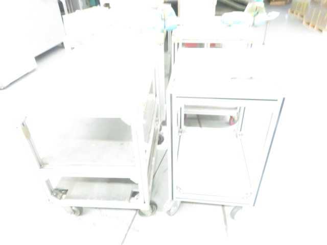 Aluminum Cart on Wheels (2) Lot - MISCELLANEOUS