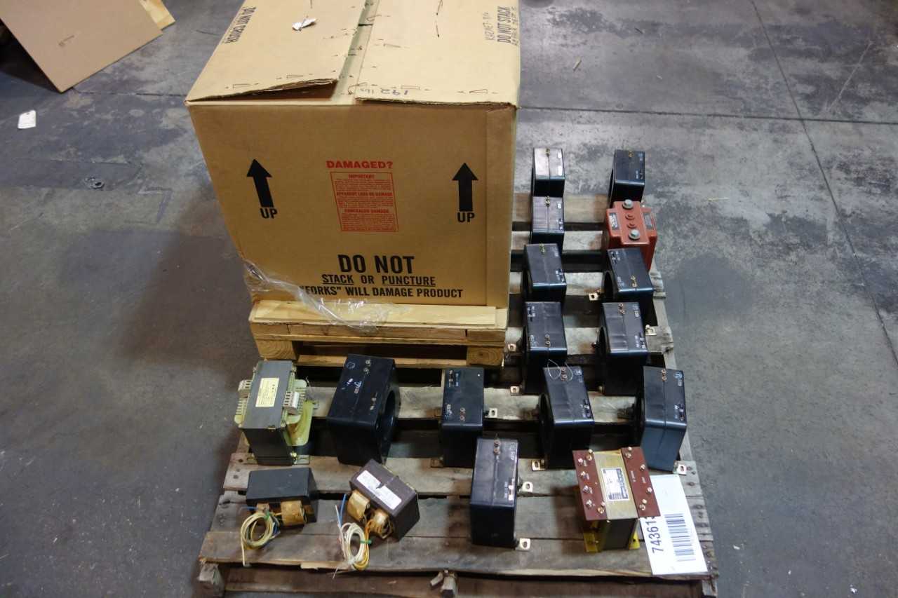 1 PALLET OF ASSORTED CURRENT TRANSFORMERS, VOLTAGE TRANSFORMERS- SIEMENS, CROMPTON - CONTROL TRANSFORMERS
