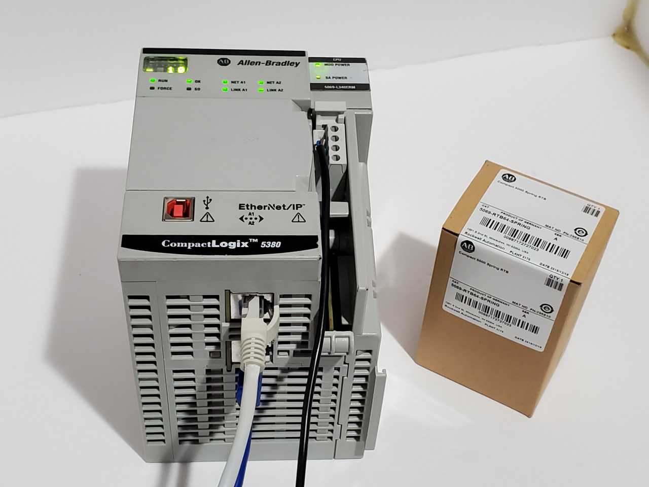 Allen Bradley CompactLogix 5069-L340ERM Plus Brand new 5069-RTB64 Spring - AUTOMATION & CONTROLS