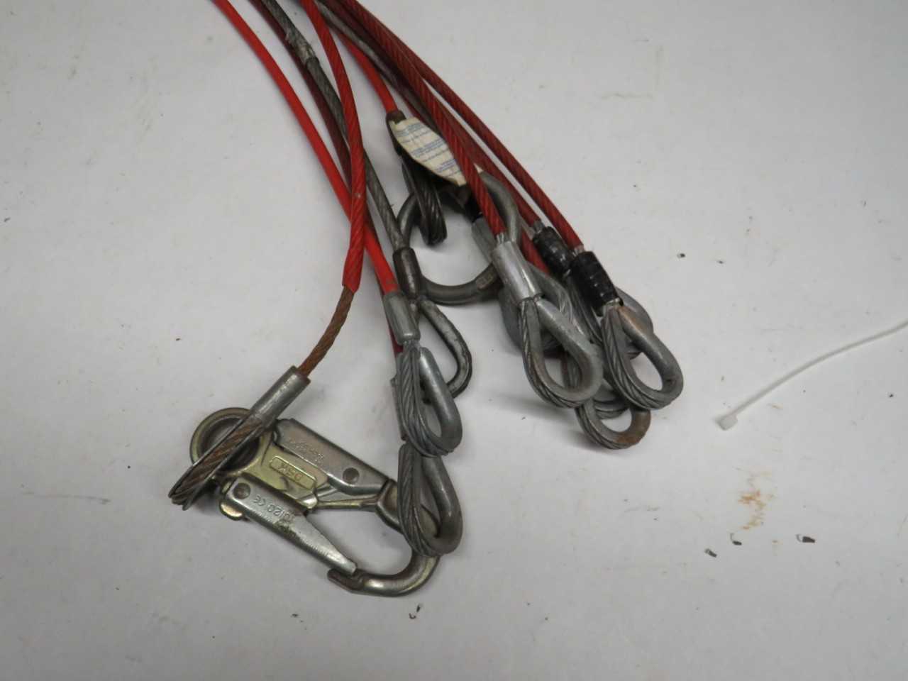 LOT OF 11 ASSORTED NORTH 4' CABLE SLINGS FP02/4' - LIFTING EQUIPMENT