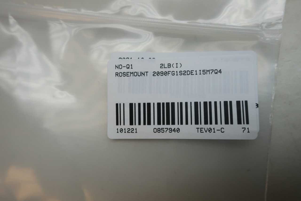 ROSEMOUNT 2090FG1S2DE1I5M7Q4 0-30PSI PRESSURE TRANSMITTER - INSTRUMENTATION