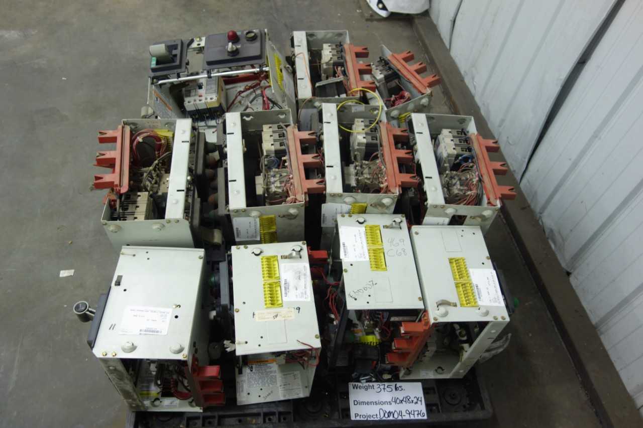 PALLET OF MCC STARTER BUCKETS - MOTOR CONTROL CENTERS