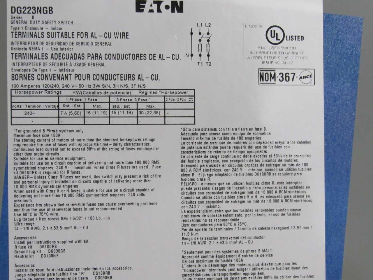 Eaton Safety Switches - SAFETY EQUIPMENT