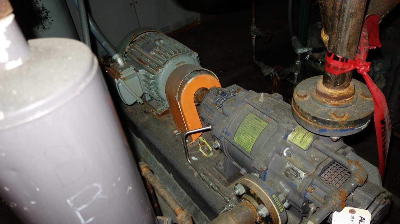NASH XL35/7 VACUUM PUMP WITH 10HP 230/460V MOTOR - ELECTRIC MOTORS