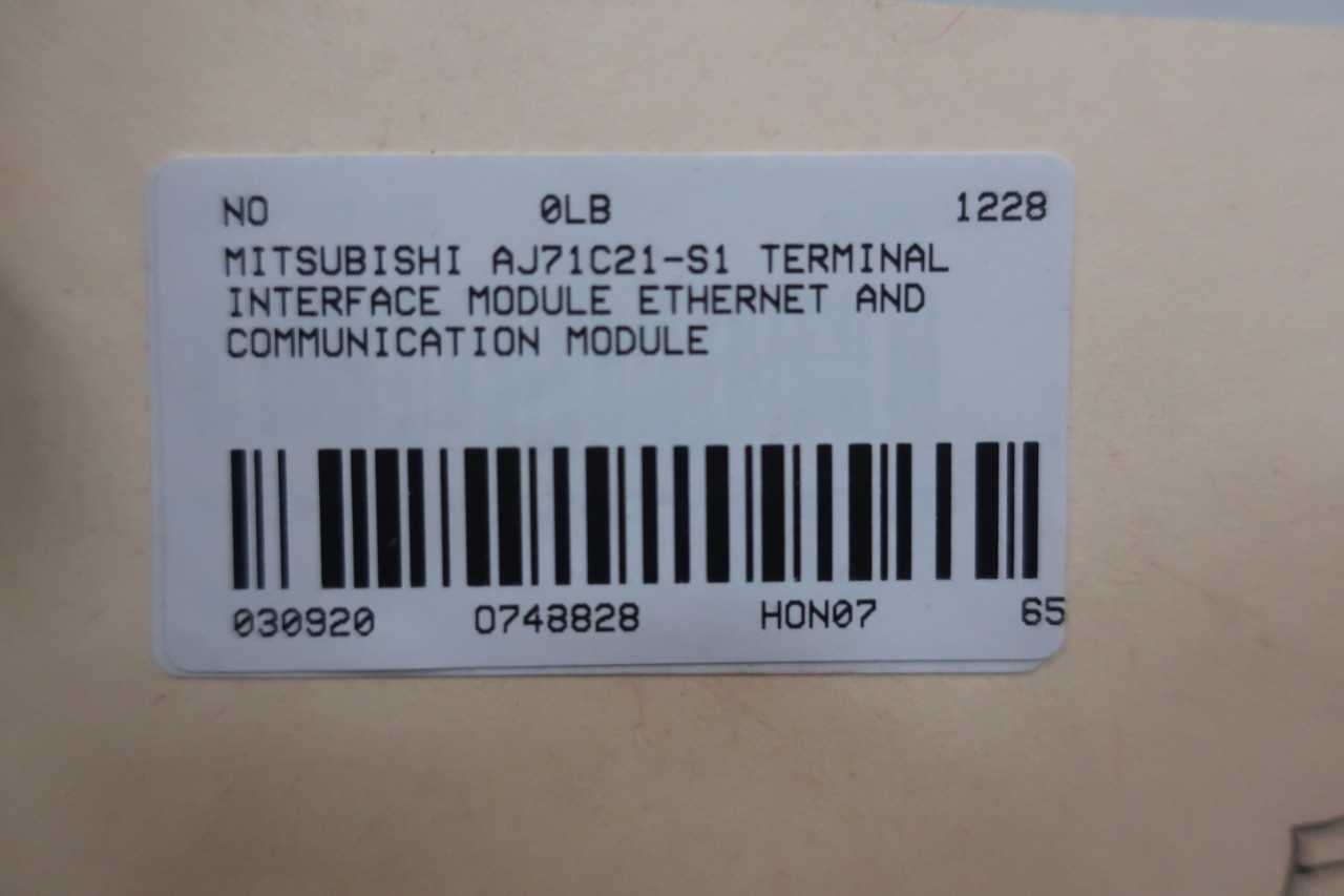 MITSUBISHI AJ71C21-S1 TERMINAL INTERFACE MODULE - AUTOMATION & CONTROLS