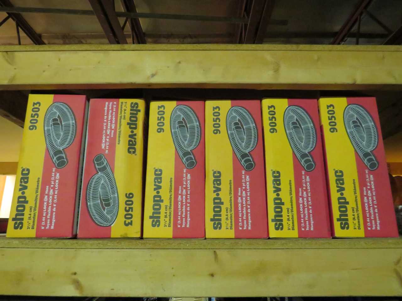LOT OF 6 SHOP-VAC 90503 2 1/2" LOCK ON HOSE - ELECTRIC POWER TOOLS