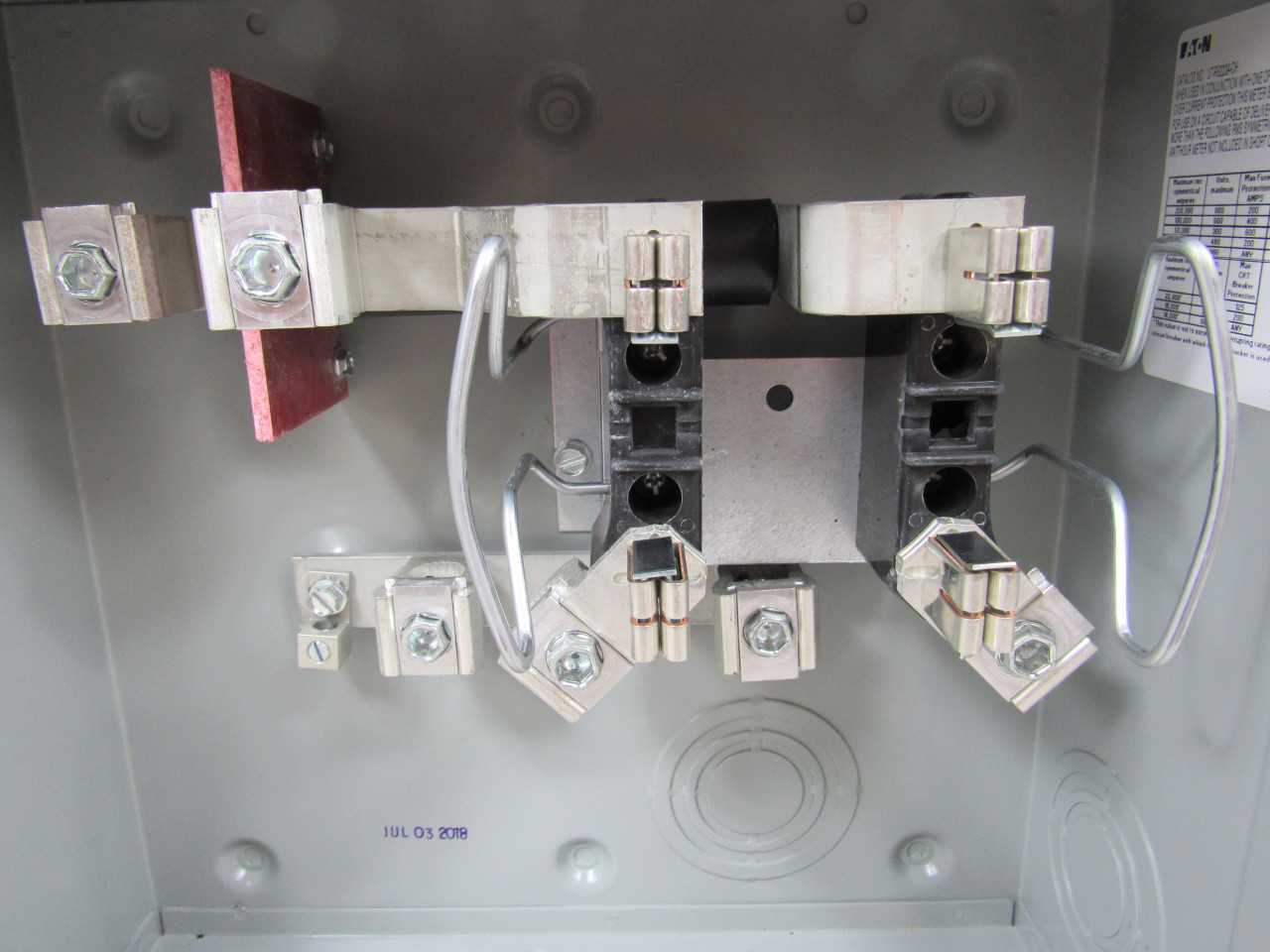 Quantity of 6 New Surplus Eaton UTRS223ACH Meter Socket Ringless 200A 600V 1Ph 4Jaws NEMA 3R - INDUSTRIAL PARTS