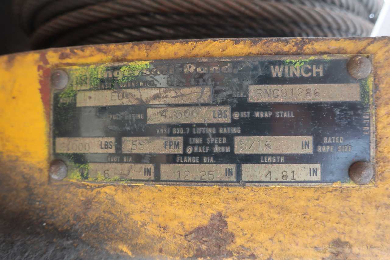 INGERSOLL RAND MODEL EU AIR WINCH 4500LB WITH CART - LIFTING EQUIPMENT