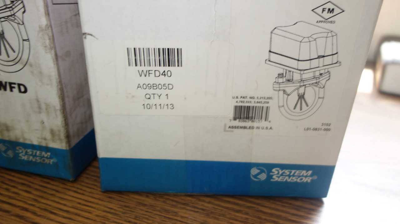 LOT OF 3 SYSTEM SENSOR WFD40 WATER FLOW DETECTORS - INDUSTRIAL PARTS