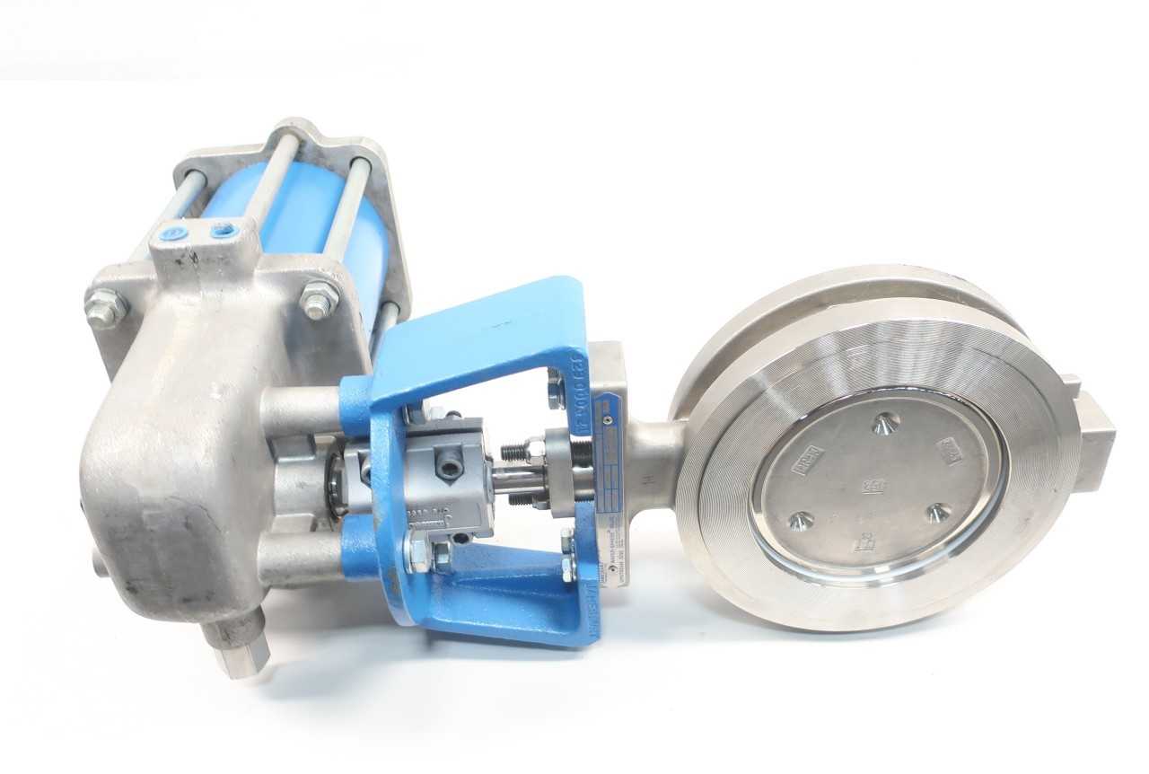JAMESBURY 815W113600XZ PNEUMATIC STAINLESS WAFER BUTTERFLY VALVE 6IN 150 - BUTTERFLY VALVE