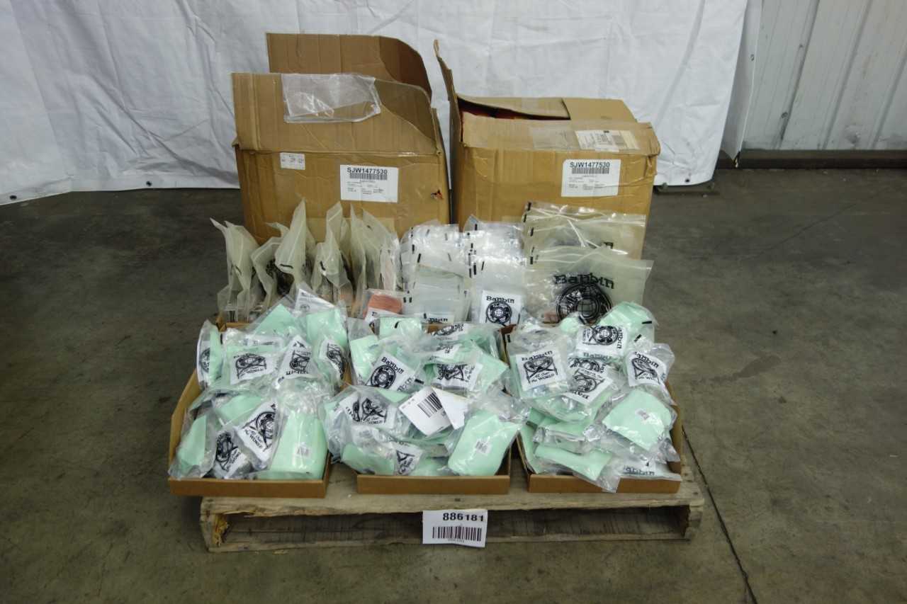 PALLET OF BABBIT CHAIN WHEEL REPLACEMENT PARTS - LIFTING EQUIPMENT