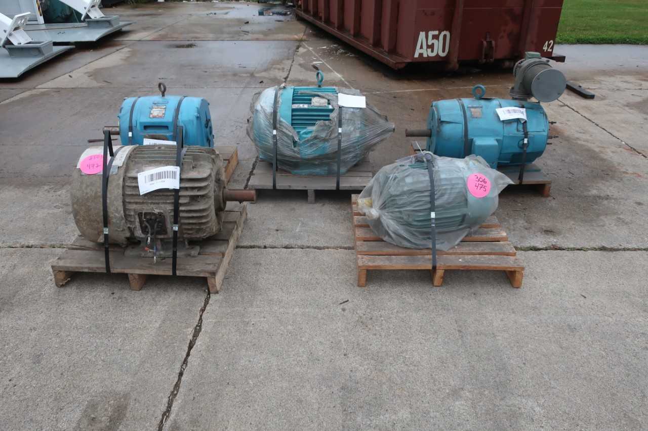 LOT OF 5 ASSORTED ELECTRICAL MOTORS - ELECTRIC MOTORS
