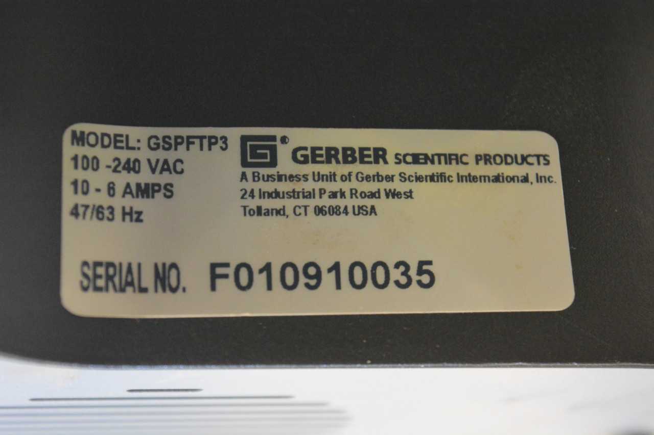 Gerber Edge GSPFTP3 FX Vinyl Printer - INDUSTRIAL PARTS
