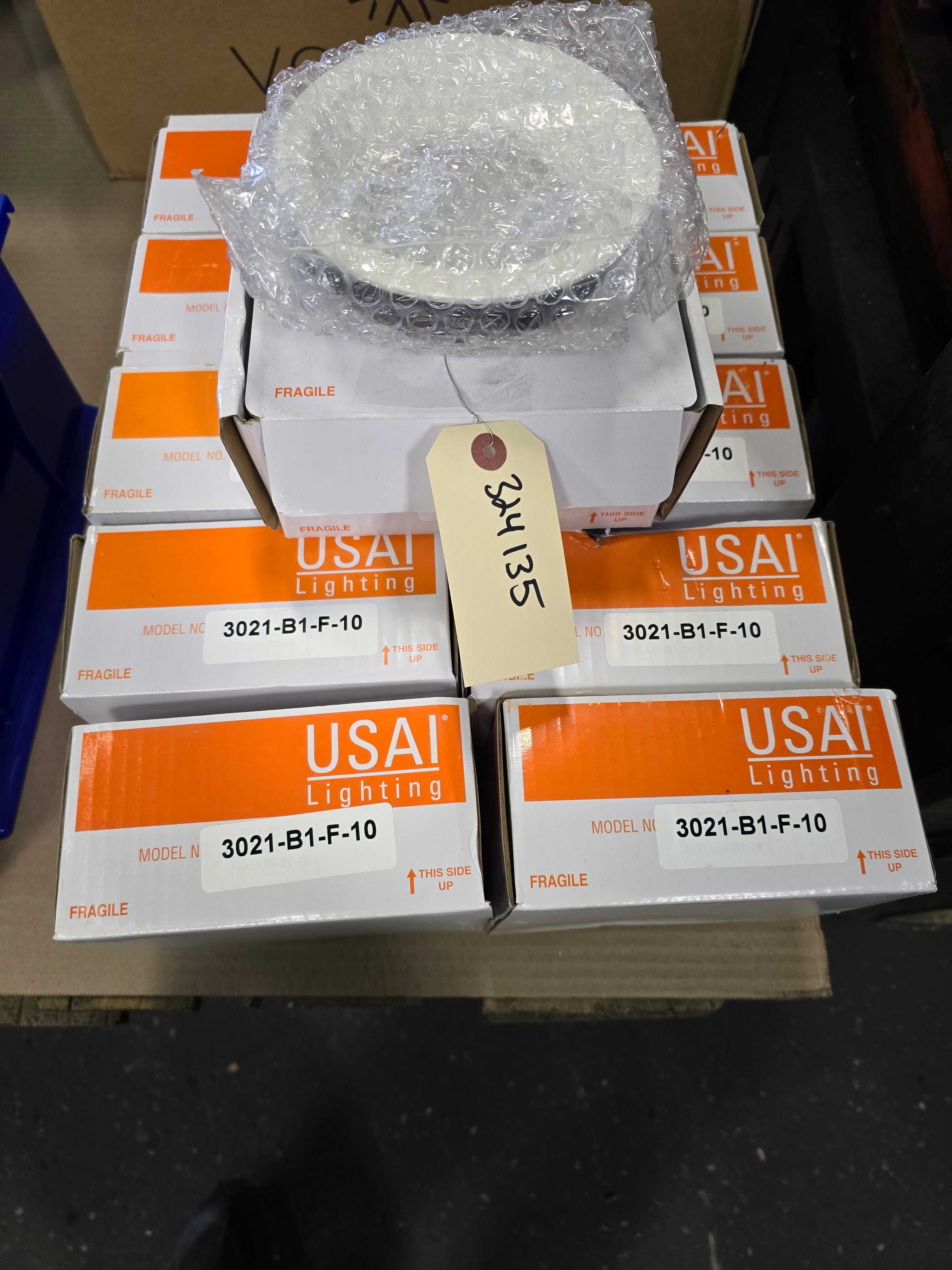 LOT OF USAI LIGHTING MODEL 3021-B1-F-10 TRIMS - QTY 11 - LIGHTING