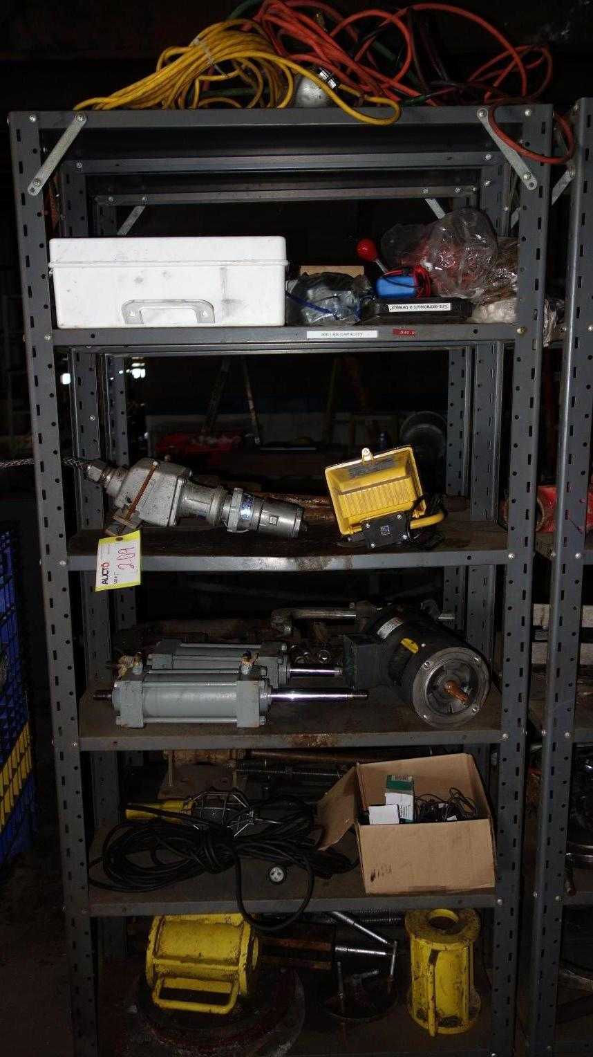 CONTENTS OF SHELF - MISCELLANEOUS ELECTRICAL CONROLS, CYLINDERS, MOTORS - ELECTRIC POWER TOOLS CONTENTS OF SHELF - MISCELLANEOUS ELECTRICAL CONROLS, CYLINDERS, MOTORS - ELECTRIC POWER TOOLS