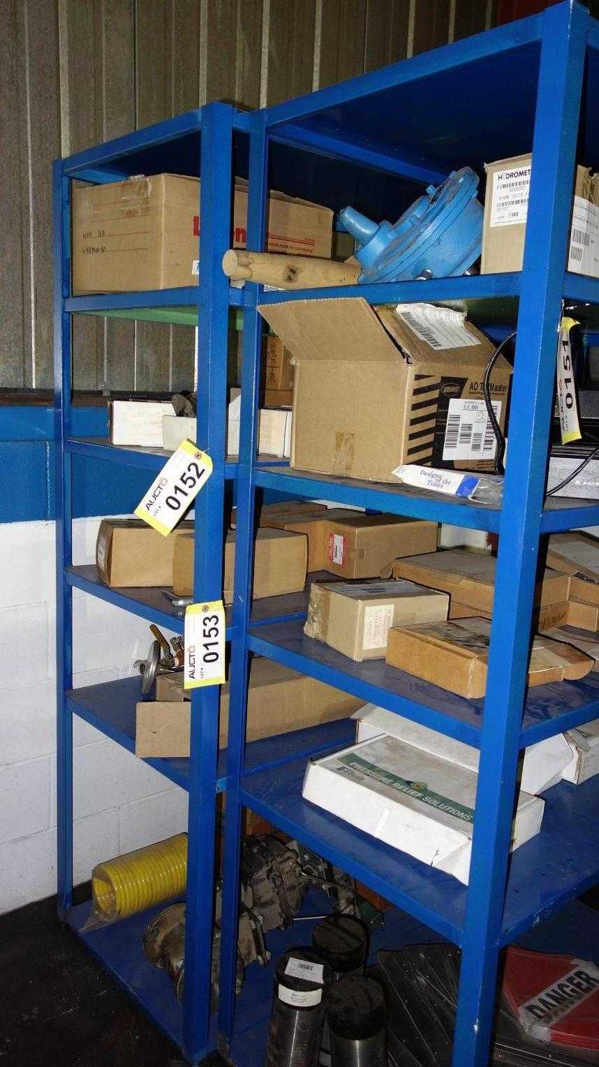 LOT OF 2 BLUE STEEL 6 SHELF SHELVING - SHELVING LOT OF 2 BLUE STEEL 6 SHELF SHELVING - SHELVING