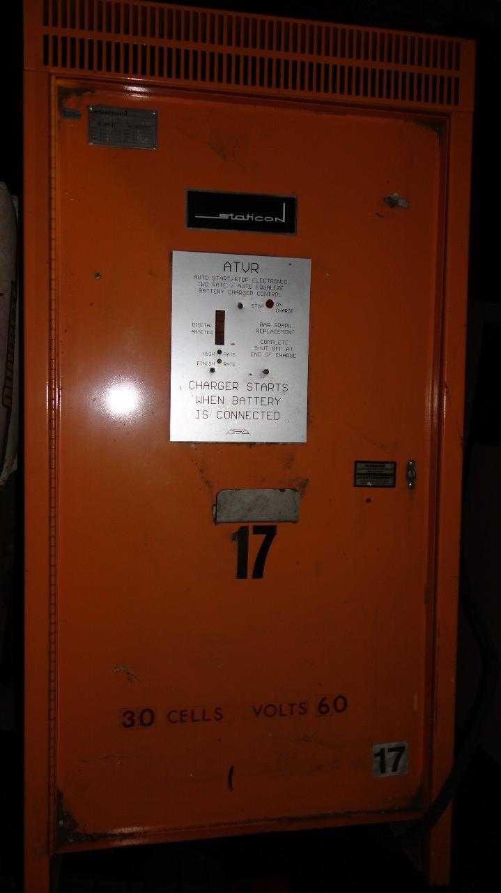 STATICON 90BLA30F1050 BATTERY CHARGER POWER SUPPLY 480V-AC IN 60V-DC OUT - MATERIAL HANDLING STATICON 90BLA30F1050 BATTERY CHARGER POWER SUPPLY 480V-AC IN 60V-DC OUT - MATERIAL HANDLING