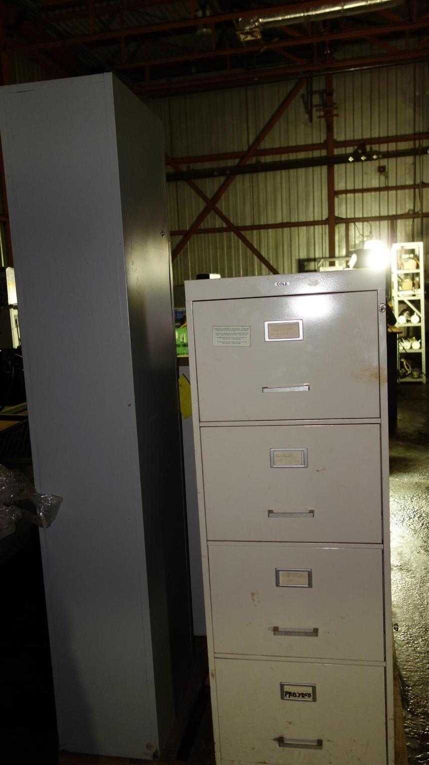1 PALLET OF ASSORTED OFFICE STEEL SHELVING, CABINETS - SHELVING