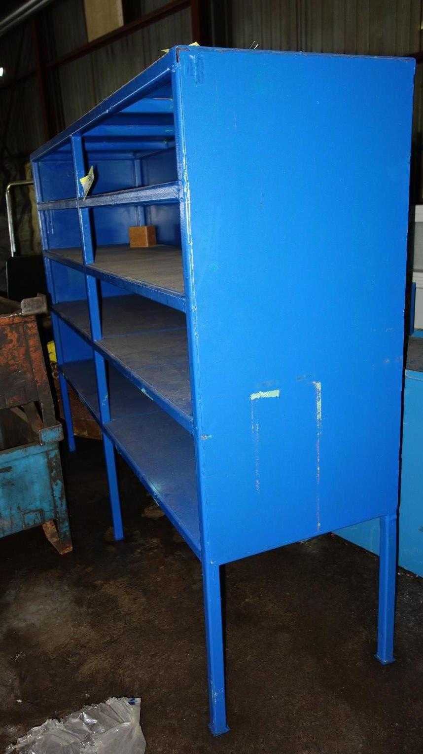 4 SHELF STEEL BLUE CABINET - SHELVING