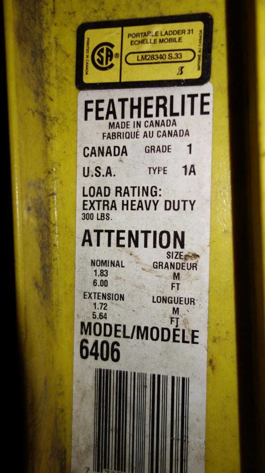 FEATHERLITE 6406 WHEELABRATOR 6-STEP ALUMINUM LADDER - MISCELLANEOUS