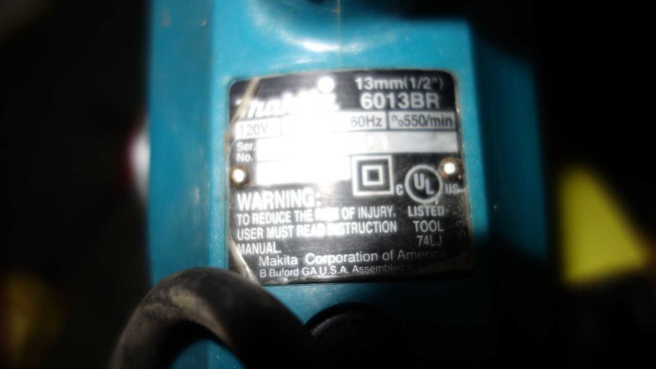 MAKITA 6013BR 115V-AC DRILL - ELECTRIC POWER TOOLS