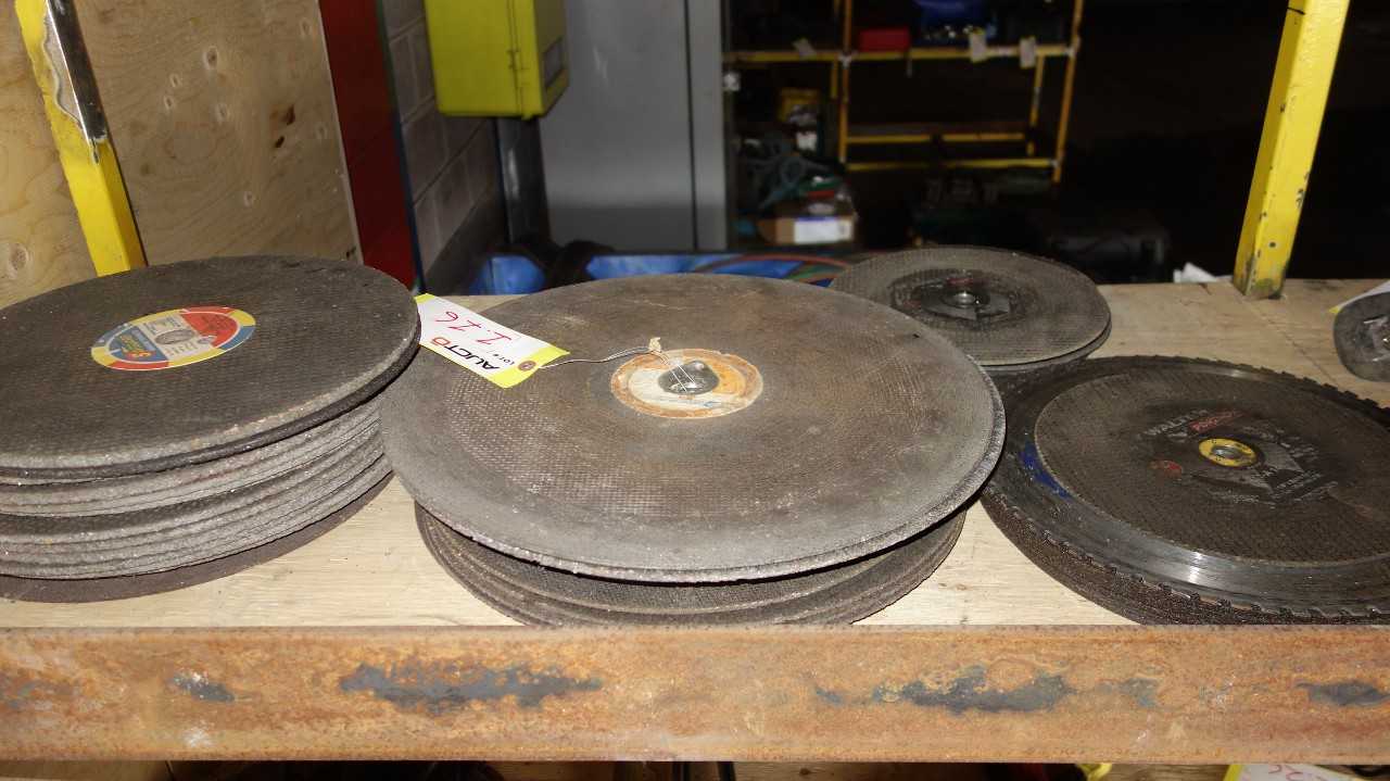 LOT OF ASSORTED GRINDING WHEELS, NORTON,WALTER, SAFEGUARD - ELECTRIC POWER TOOLS