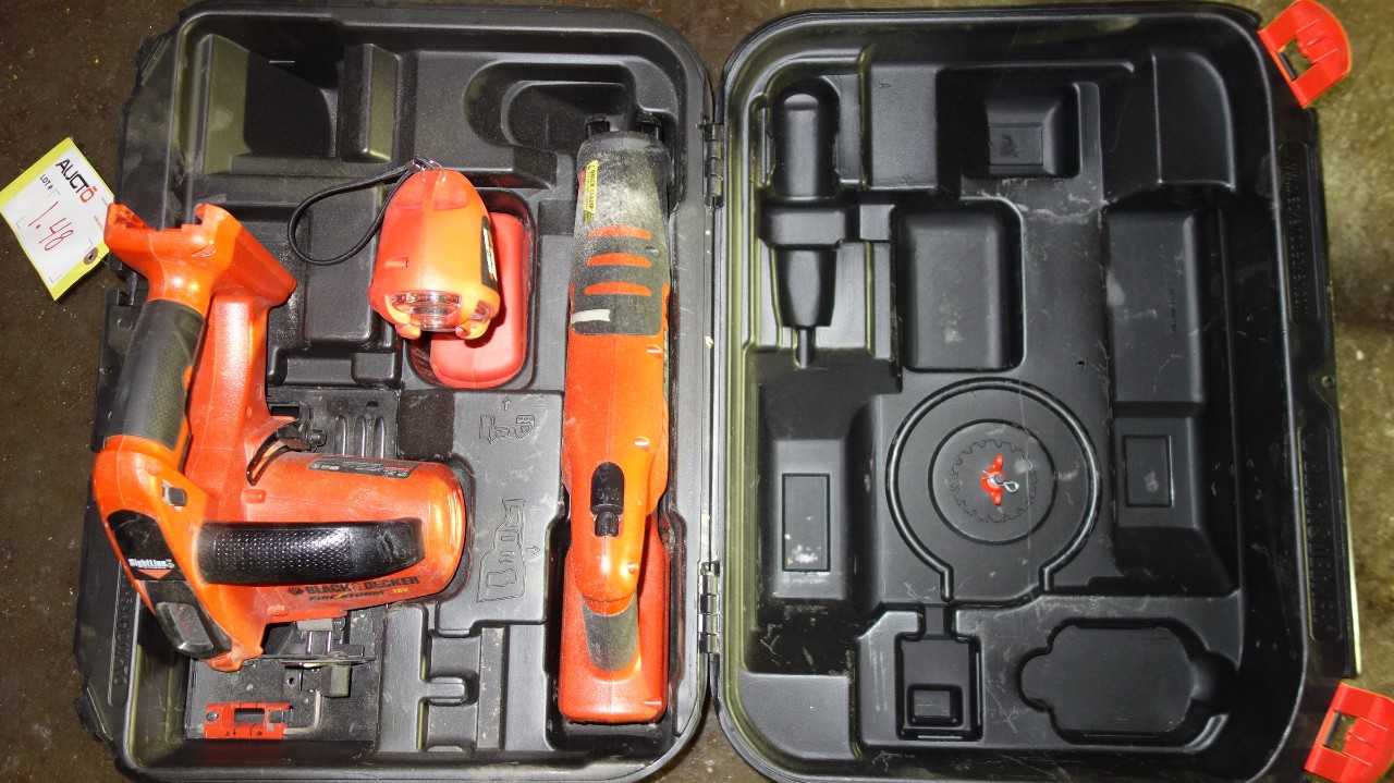 BLACK & DECKER FIRESTORM 18V-DC PORTABLE SAWZALL SAW SET - ELECTRIC POWER TOOLS