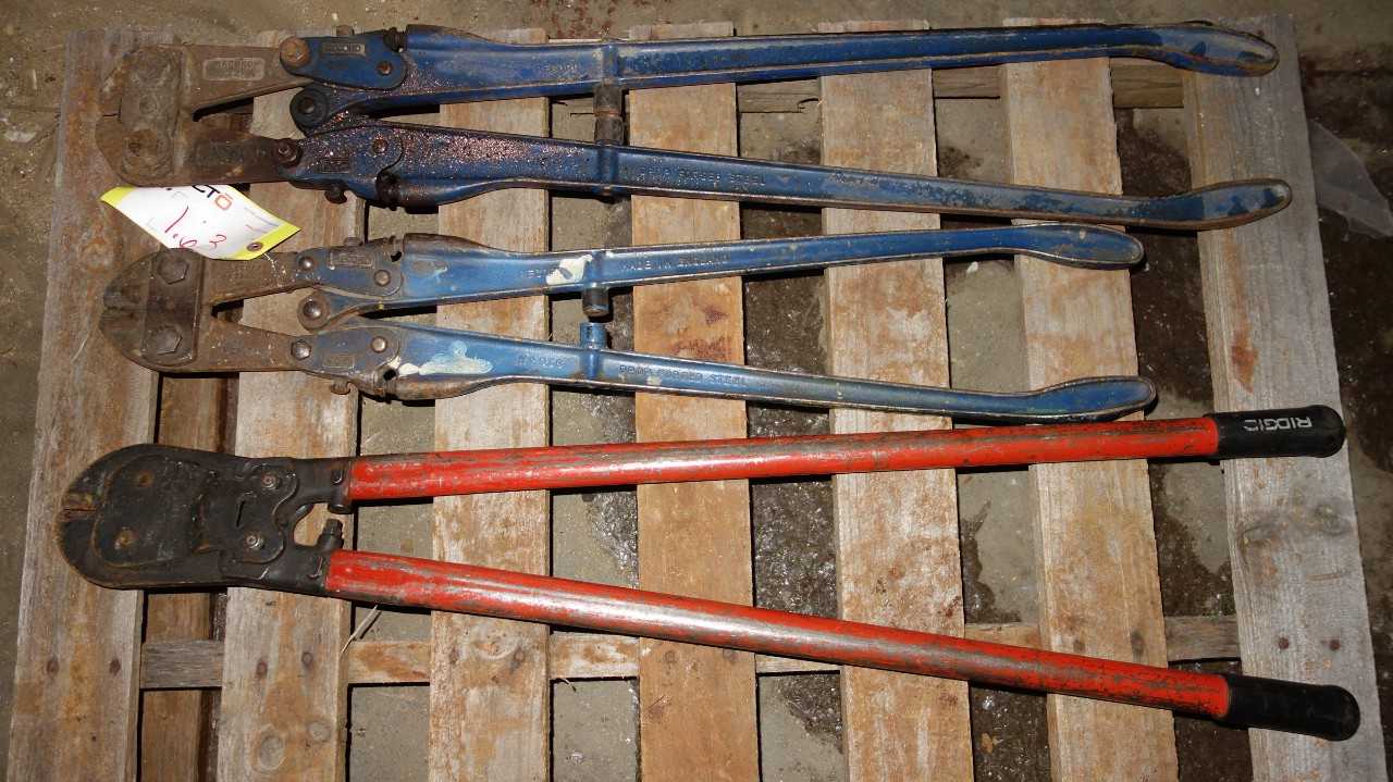 LOT OF 3 ASSORTED RECORD BOLT CUTTERS - HAND TOOLS