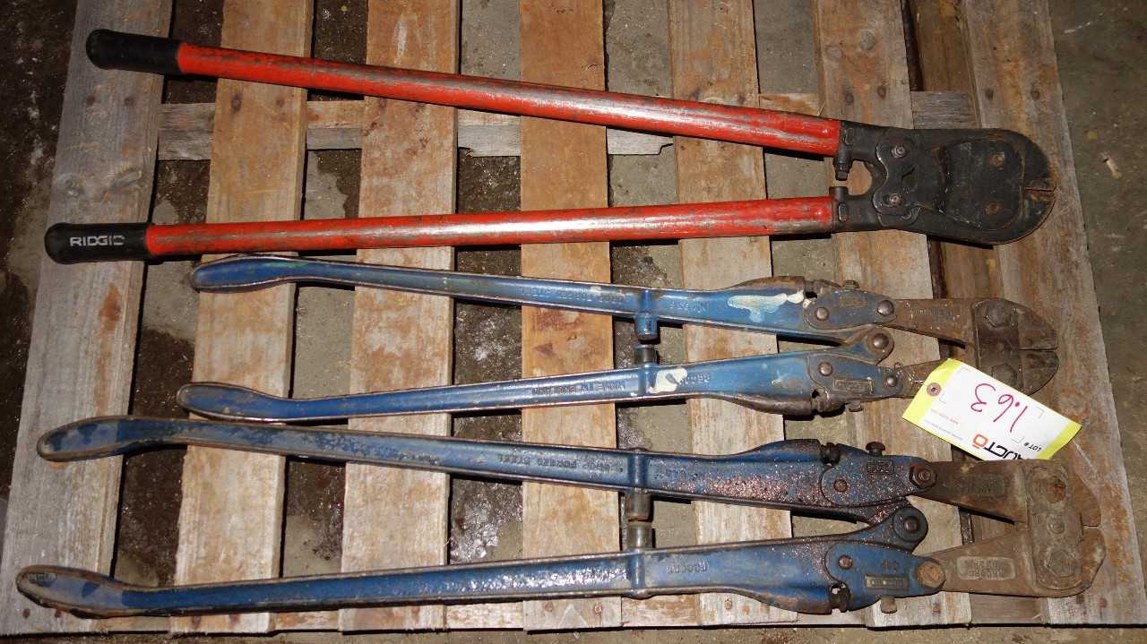 LOT OF 3 ASSORTED RECORD BOLT CUTTERS - HAND TOOLS