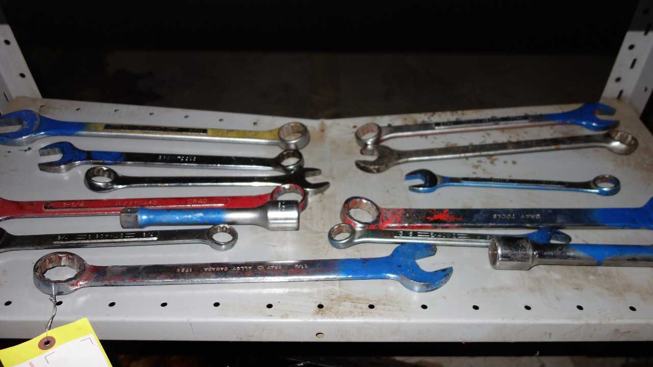 LOT OF ASSORTED HAND WRENCHES, GRAY, PROTO - HAND TOOLS