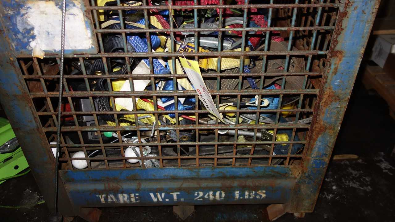 1 CRATE OF ASSORTED LIFE LINES, SAFETY HARNESSES, SALA, MILLER - SAFETY EQUIPMENT
