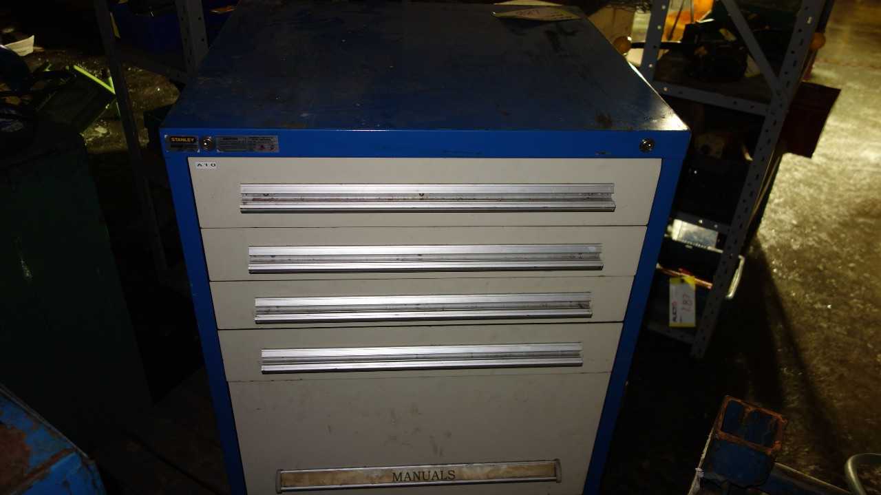 STANLEY VIDMAR 4-DRAWER TOOL CABINET W/ ASSORTED HAND WRENCHES - TOOL STORAGE