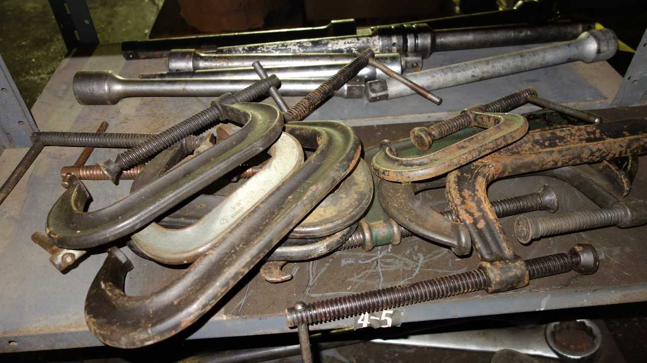 LOT OF ASSORTED VICE GRIP CLAMPS, ARMSTRONG, PROTO - ELECTRIC POWER TOOLS