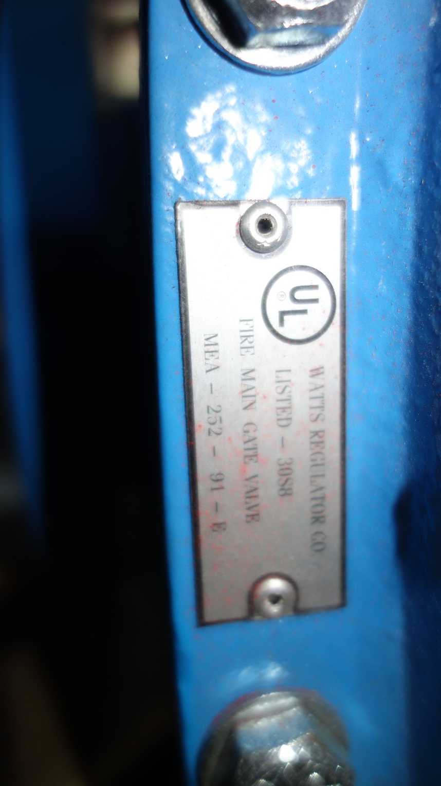 NEW WATTS MEA-252-91-E 6IN STEEL FIRE MAIN GATE VALVE - KNIFE GATE VALVE
